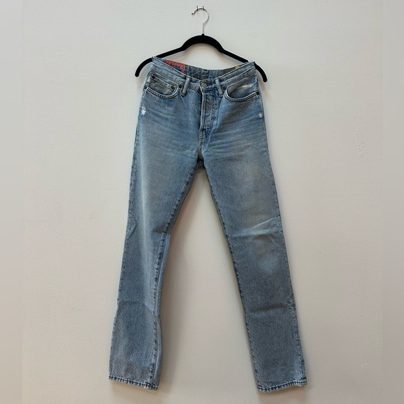 Acne Light Blue Straight Leg Jeans
